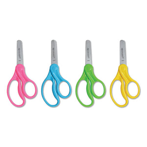 Westcott® wholesale. For Kids Scissors, Blunt Tip, 5" Long, 1.75" Cut Length, Assorted Straight Handles, 12-pack. HSD Wholesale: Janitorial Supplies, Breakroom Supplies, Office Supplies.