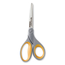 Load image into Gallery viewer, Westcott® wholesale. Titanium Bonded Scissors, 8&quot; Long, 3.5&quot; Cut Length, Gray-yellow Straight Handle. HSD Wholesale: Janitorial Supplies, Breakroom Supplies, Office Supplies.