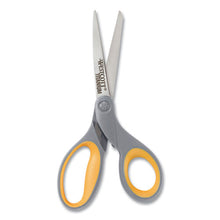 Load image into Gallery viewer, Westcott® wholesale. Titanium Bonded Scissors, 8&quot; Long, 3.5&quot; Cut Length, Gray-yellow Straight Handle. HSD Wholesale: Janitorial Supplies, Breakroom Supplies, Office Supplies.