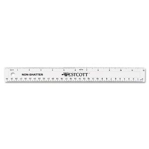 Westcott® wholesale. 12" Shatterproof Ruler. HSD Wholesale: Janitorial Supplies, Breakroom Supplies, Office Supplies.