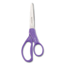 Westcott® wholesale. Student Scissors With Antimicrobial Protection, Pointed Tip, 7" Long, 3" Cut Length, Randomly Assorted Straight Handles. HSD Wholesale: Janitorial Supplies, Breakroom Supplies, Office Supplies.