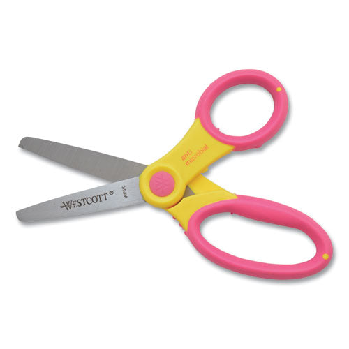 Westcott® wholesale. Ultra Soft Handle Scissors With Antimicrobial Protection, 5" Long, 2" Cut Length, Randomly Assorted Straight Handles. HSD Wholesale: Janitorial Supplies, Breakroom Supplies, Office Supplies.