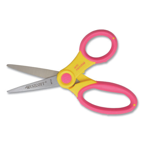 Westcott® wholesale. Ultra Soft Handle Scissors With Antimicrobial Protection, 5" Long, 2" Cut Length, Randomly Assorted Straight Handles. HSD Wholesale: Janitorial Supplies, Breakroom Supplies, Office Supplies.