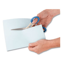 Load image into Gallery viewer, Westcott® wholesale. Scissors With Antimicrobial Protection, 8&quot; Long, 3.5&quot; Cut Length, Blue Straight Handle. HSD Wholesale: Janitorial Supplies, Breakroom Supplies, Office Supplies.