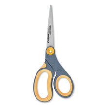 Load image into Gallery viewer, Westcott® wholesale. Non-stick Titanium Bonded Scissors, 8&quot; Long, 3.25&quot; Cut Length, Gray-yellow Straight Handle. HSD Wholesale: Janitorial Supplies, Breakroom Supplies, Office Supplies.