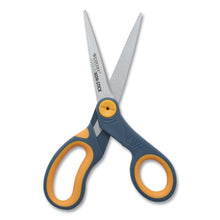 Load image into Gallery viewer, Westcott® wholesale. Non-stick Titanium Bonded Scissors, 8&quot; Long, 3.25&quot; Cut Length, Gray-yellow Straight Handle. HSD Wholesale: Janitorial Supplies, Breakroom Supplies, Office Supplies.