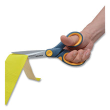 Load image into Gallery viewer, Westcott® wholesale. Non-stick Titanium Bonded Scissors, 8&quot; Long, 3.25&quot; Cut Length, Gray-yellow Straight Handle. HSD Wholesale: Janitorial Supplies, Breakroom Supplies, Office Supplies.