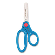 Load image into Gallery viewer, Westcott® wholesale. Kids&#39; Scissors With Antimicrobial Protection, Rounded Tip, 5&quot; Long, 2&quot; Cut Length, Assorted Straight Handles, 12-pack. HSD Wholesale: Janitorial Supplies, Breakroom Supplies, Office Supplies.