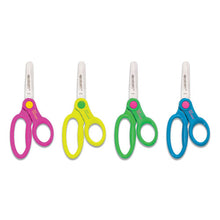 Load image into Gallery viewer, Westcott® wholesale. Kids&#39; Scissors With Antimicrobial Protection, Rounded Tip, 5&quot; Long, 2&quot; Cut Length, Assorted Straight Handles, 12-pack. HSD Wholesale: Janitorial Supplies, Breakroom Supplies, Office Supplies.