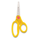 Westcott® wholesale. Kids' Scissors With Antimicrobial Protection, Pointed Tip, 5" Long, 2" Cut Length, Assorted Straight Handles, 12-pack. HSD Wholesale: Janitorial Supplies, Breakroom Supplies, Office Supplies.