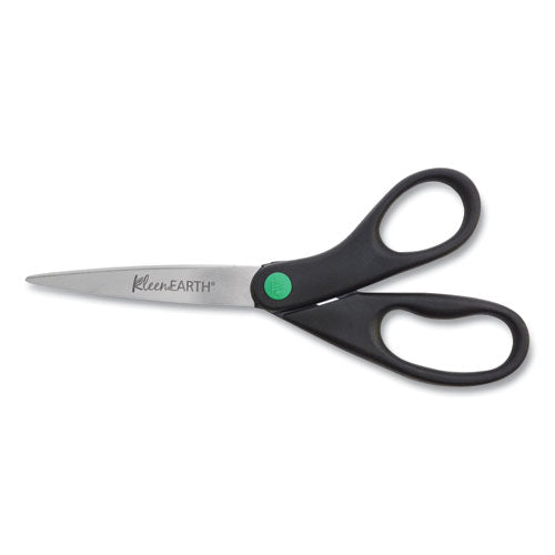 Westcott® wholesale. Kleenearth Scissors, 8" Long, 3.25" Cut Length, Black Straight Handles, 2-pack. HSD Wholesale: Janitorial Supplies, Breakroom Supplies, Office Supplies.