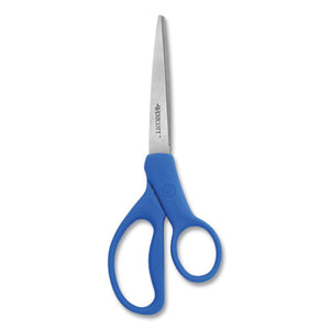 Westcott® wholesale. Preferred Line Stainless Steel Scissors, 8" Long, 3.5" Cut Length, Blue Straight Handles, 2-pack. HSD Wholesale: Janitorial Supplies, Breakroom Supplies, Office Supplies.