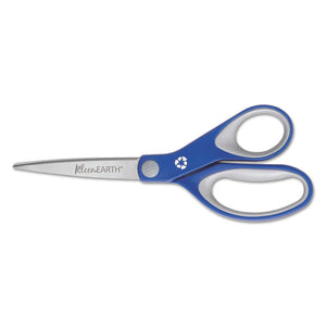 Westcott® wholesale. Kleenearth Soft Handle Scissors, 8" Long, 3.25" Cut Length, Blue-gray Straight Handle. HSD Wholesale: Janitorial Supplies, Breakroom Supplies, Office Supplies.