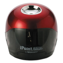 Load image into Gallery viewer, Westcott® wholesale. Ipoint Ball Battery Sharpener, Battery-powered, 3&quot; X 3&quot; X 3.25&quot;, Red-black. HSD Wholesale: Janitorial Supplies, Breakroom Supplies, Office Supplies.