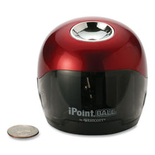 Load image into Gallery viewer, Westcott® wholesale. Ipoint Ball Battery Sharpener, Battery-powered, 3&quot; X 3&quot; X 3.25&quot;, Red-black. HSD Wholesale: Janitorial Supplies, Breakroom Supplies, Office Supplies.