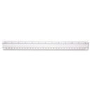 Westcott® wholesale. 12" Magnifying Ruler, Plastic, Clear. HSD Wholesale: Janitorial Supplies, Breakroom Supplies, Office Supplies.