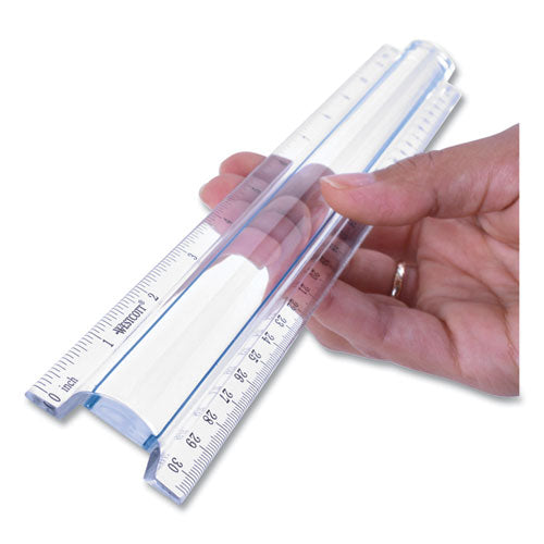 Westcott® wholesale. 12" Magnifying Ruler, Plastic, Clear. HSD Wholesale: Janitorial Supplies, Breakroom Supplies, Office Supplies.
