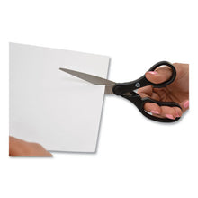 Load image into Gallery viewer, Westcott® wholesale. Kleenearth Basic Plastic Handle Scissors, Pointed Tip, 7&quot; Long, 2.8&quot; Cut Length, Black Straight Handle. HSD Wholesale: Janitorial Supplies, Breakroom Supplies, Office Supplies.