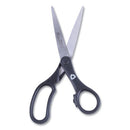 Westcott® wholesale. Kleenearth Basic Plastic Handle Scissors, 8" Long, 3.25" Cut Length, Black Straight Handle. HSD Wholesale: Janitorial Supplies, Breakroom Supplies, Office Supplies.