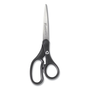 Westcott® wholesale. Kleenearth Basic Plastic Handle Scissors, 8" Long, 3.25" Cut Length, Black Straight Handle. HSD Wholesale: Janitorial Supplies, Breakroom Supplies, Office Supplies.