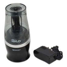 Load image into Gallery viewer, Westcott® wholesale. Halo Colored Pencil Non-stick Electric Sharpener, Ac-powered, 3.5&quot; Dia. X 6.75&quot;, Black-silver. HSD Wholesale: Janitorial Supplies, Breakroom Supplies, Office Supplies.