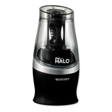 Load image into Gallery viewer, Westcott® wholesale. Halo Colored Pencil Non-stick Electric Sharpener, Ac-powered, 3.5&quot; Dia. X 6.75&quot;, Black-silver. HSD Wholesale: Janitorial Supplies, Breakroom Supplies, Office Supplies.