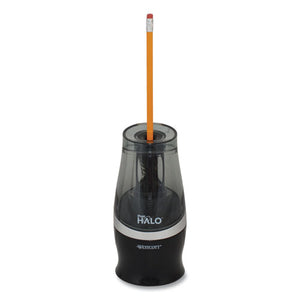 Westcott® wholesale. Halo Colored Pencil Non-stick Electric Sharpener, Ac-powered, 3.5" Dia. X 6.75", Black-silver. HSD Wholesale: Janitorial Supplies, Breakroom Supplies, Office Supplies.