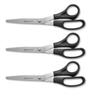 Westcott® wholesale. All Purpose Stainless Steel Scissors, 8" Long, 3.5" Cut Length, Black Straight Handle. HSD Wholesale: Janitorial Supplies, Breakroom Supplies, Office Supplies.