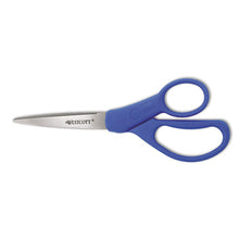 Load image into Gallery viewer, Westcott® wholesale. Preferred Line Stainless Steel Scissors, 7&quot; Long, 3.25&quot; Cut Length, Blue Offset Handle. HSD Wholesale: Janitorial Supplies, Breakroom Supplies, Office Supplies.