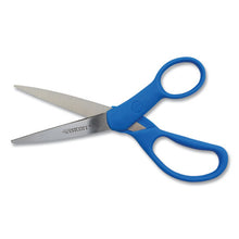 Load image into Gallery viewer, Westcott® wholesale. Preferred Line Stainless Steel Scissors, 7&quot; Long, 3.25&quot; Cut Length, Blue Offset Handle. HSD Wholesale: Janitorial Supplies, Breakroom Supplies, Office Supplies.