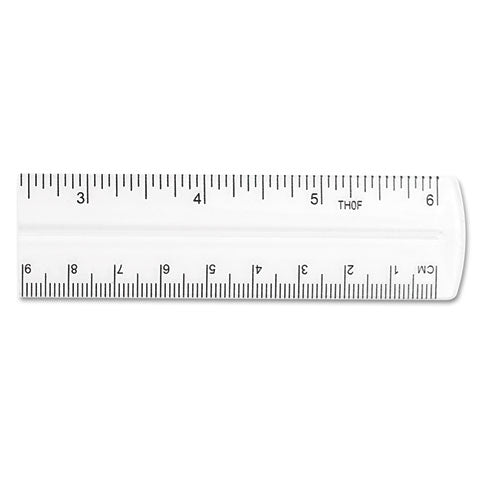 Westcott® wholesale. Transparent Shatter-resistant Plastic Ruler, Clear, 6". HSD Wholesale: Janitorial Supplies, Breakroom Supplies, Office Supplies.