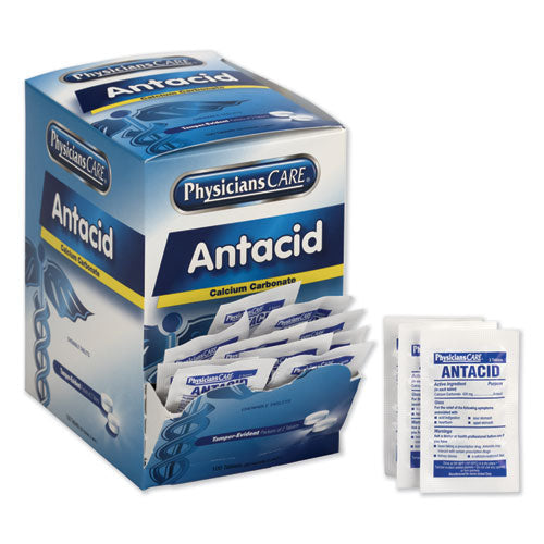 PhysiciansCare® wholesale. Antacid Calcium Carbonate Medication, Two-pack, 50 Packs-box. HSD Wholesale: Janitorial Supplies, Breakroom Supplies, Office Supplies.