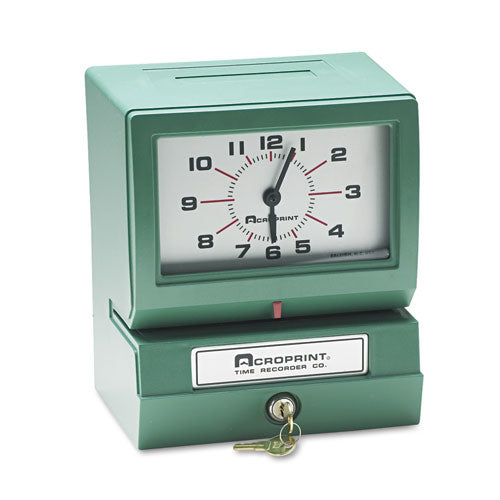 Acroprint® wholesale. Model 150 Analog Automatic Print Time Clock With Month-date-1-12 Hours-minutes. HSD Wholesale: Janitorial Supplies, Breakroom Supplies, Office Supplies.