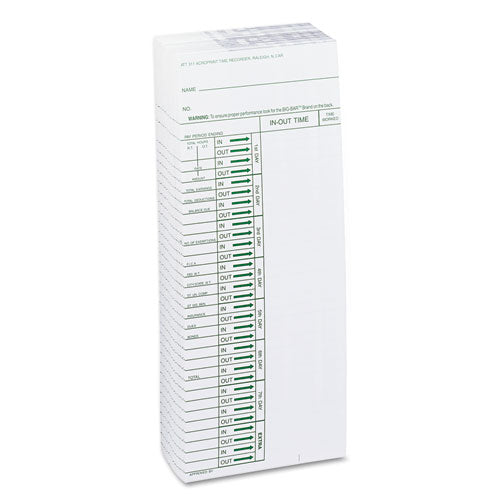 Acroprint® wholesale. Time Card For Model Att310 Electronic Totalizing Time Recorder, Weekly, 200-pack. HSD Wholesale: Janitorial Supplies, Breakroom Supplies, Office Supplies.