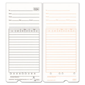 Acroprint® wholesale. Time Card For Atr480 Totalizing Electronic Time Clock, 7 1-2 X 3.35, 50 Per Pack. HSD Wholesale: Janitorial Supplies, Breakroom Supplies, Office Supplies.