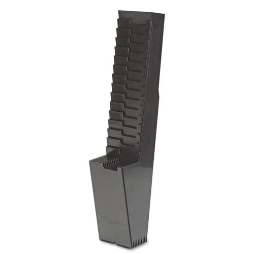 Acroprint® wholesale. 25-pocket Expanding Time Card Rack, Plastic, Black. HSD Wholesale: Janitorial Supplies, Breakroom Supplies, Office Supplies.