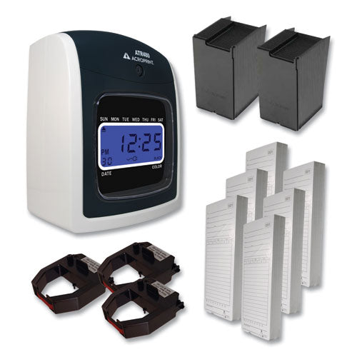 Acroprint® wholesale. Atr480 Time Clock And Accessories Bundle, White-charcoal. HSD Wholesale: Janitorial Supplies, Breakroom Supplies, Office Supplies.