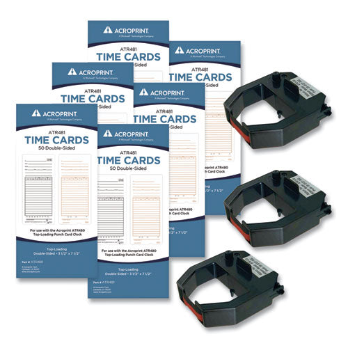 Acroprint® wholesale. Txp300 Accessory Bundle, 3.5 X 7.5, Bi-weekly-weekly, Two-sided, 300 Cards And 3 Ribbons-kit. HSD Wholesale: Janitorial Supplies, Breakroom Supplies, Office Supplies.