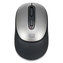 Load image into Gallery viewer, Adesso wholesale. Imouse A10 Antimicrobial Wireless Mouse, 2.4 Ghz Frequency-30 Ft Wireless Range, Left-right Hand Use, Black-silver. HSD Wholesale: Janitorial Supplies, Breakroom Supplies, Office Supplies.