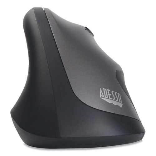 Adesso wholesale. Imouse® A20 Antimicrobial Vertical Wireless Mouse, 2.4 Ghz Frequency-33 Ft Wireless Range, Right Hand Use, Black-granite. HSD Wholesale: Janitorial Supplies, Breakroom Supplies, Office Supplies.