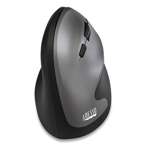 Adesso wholesale. Imouse® A20 Antimicrobial Vertical Wireless Mouse, 2.4 Ghz Frequency-33 Ft Wireless Range, Right Hand Use, Black-granite. HSD Wholesale: Janitorial Supplies, Breakroom Supplies, Office Supplies.