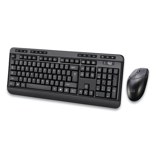 Adesso wholesale. Wkb-1320cb Antimicrobial Wireless Desktop Keyboard And Mouse, 2.4 Ghz Frequency-30 Ft Wireless Range, Black. HSD Wholesale: Janitorial Supplies, Breakroom Supplies, Office Supplies.