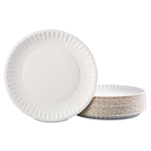 AJM Packaging Corporation wholesale. Gold Label Coated Paper Plates, 9" Dia, White, 100-pack, 10 Packs-carton. HSD Wholesale: Janitorial Supplies, Breakroom Supplies, Office Supplies.