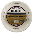 AJM Packaging Corporation wholesale. Gold Label Coated Paper Plates, 9" Dia, White, 100-pack, 10 Packs-carton. HSD Wholesale: Janitorial Supplies, Breakroom Supplies, Office Supplies.