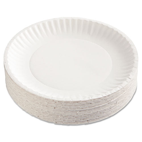 AJM Packaging Corporation wholesale. Gold Label Coated Paper Plates, 9" Dia, White, 100-pack, 10 Packs-carton. HSD Wholesale: Janitorial Supplies, Breakroom Supplies, Office Supplies.