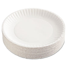 Load image into Gallery viewer, AJM Packaging Corporation wholesale. Paper Plates, 9&quot; Diameter, White, 100-pack, 12 Packs-carton. HSD Wholesale: Janitorial Supplies, Breakroom Supplies, Office Supplies.