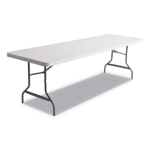 Alera® wholesale. Resin Rectangular Folding Table, Square Edge, 96w X 30d X 29h, Platinum. HSD Wholesale: Janitorial Supplies, Breakroom Supplies, Office Supplies.