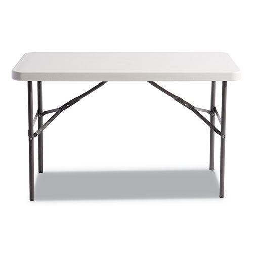 Alera® wholesale. Banquet Folding Table, Rectangular, Radius Edge, 48 X 24 X 29, Platinum-charcoal. HSD Wholesale: Janitorial Supplies, Breakroom Supplies, Office Supplies.