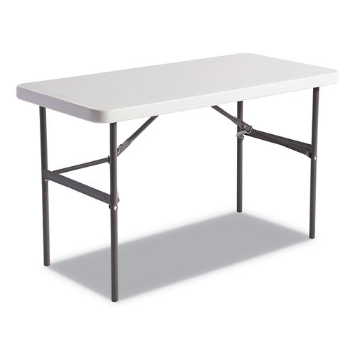 Alera® wholesale. Banquet Folding Table, Rectangular, Radius Edge, 48 X 24 X 29, Platinum-charcoal. HSD Wholesale: Janitorial Supplies, Breakroom Supplies, Office Supplies.