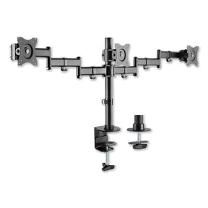 Alera® wholesale. Adaptivergo Pole-mount Triple Arm For 27" Monitors, 360 Deg Rotation, +45--45 Deg Tilt, 45 Deg Pan, Black, Supports 17.6 Lb. HSD Wholesale: Janitorial Supplies, Breakroom Supplies, Office Supplies.